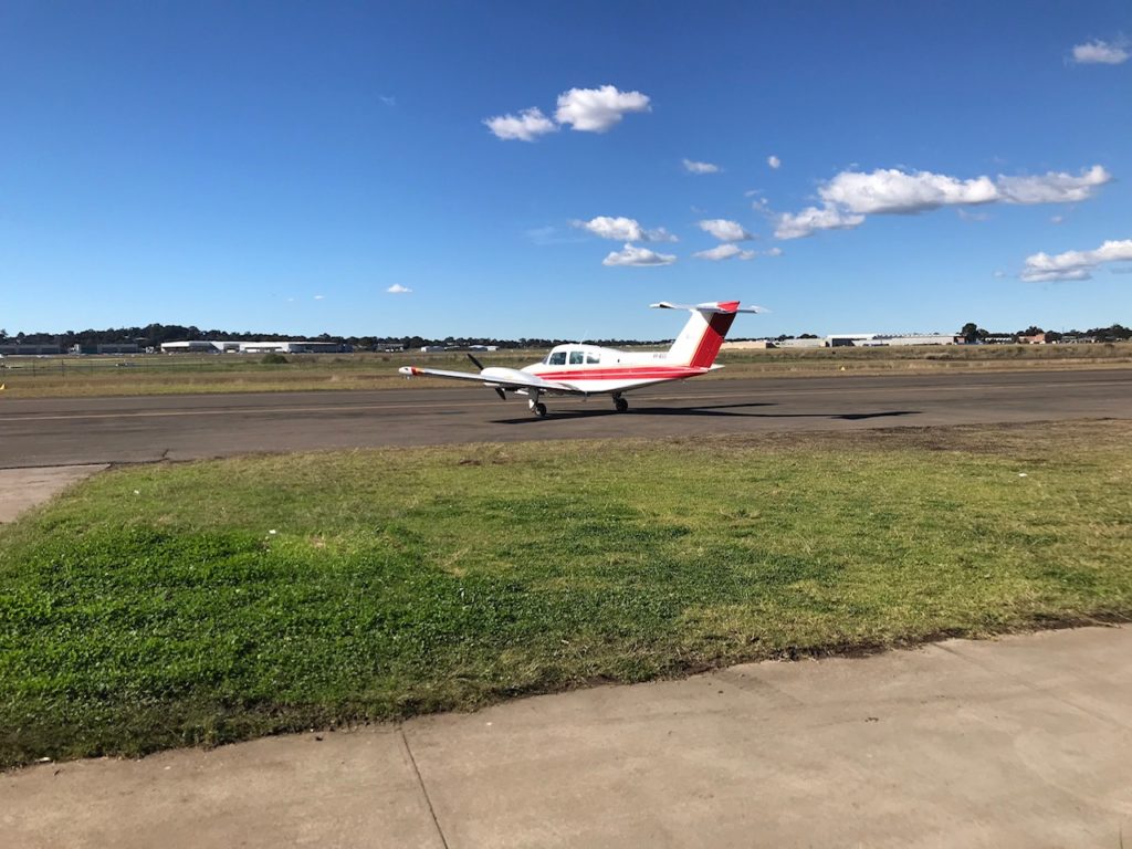 Plane on grass