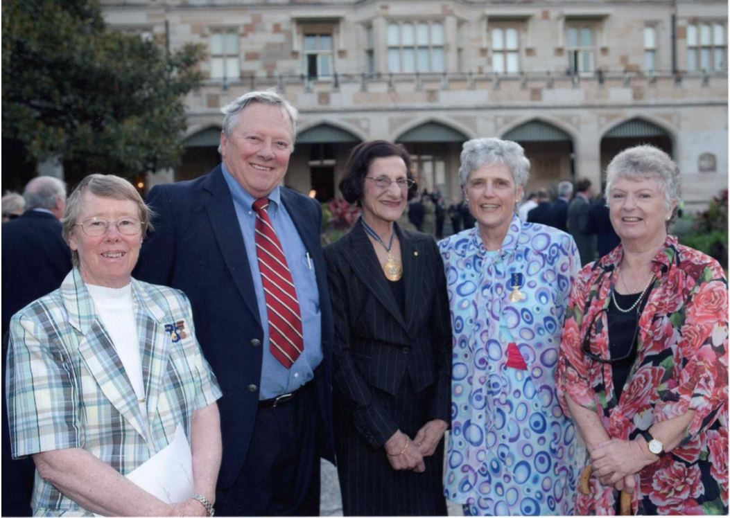 My two oldest friends, Heather Innes AM from Tasmania, Carol Davies Alice Springs at the garden party investiture with the Governor Marie Bashir